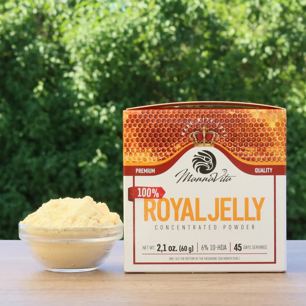 Concentrated Royal Jelly POWDER with 6% 10-HDA content • 60 g - Mannavita