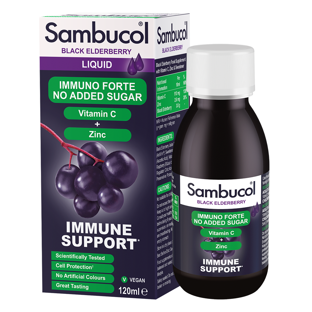 Sambucol black elderberry syrup, Sugar-free • 120 ml