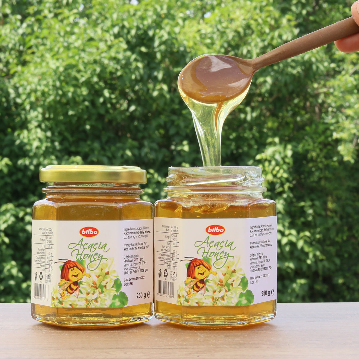 Bilbo raw Acacia honey • 250 g