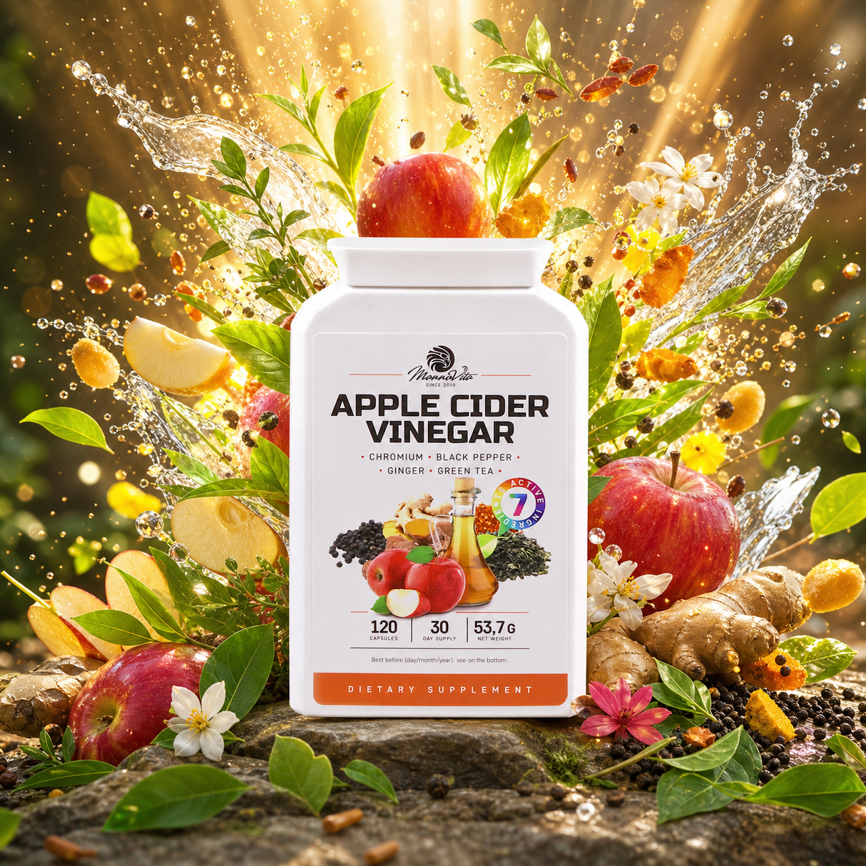 Mannavita Apple Cider Vinegar complex with Chromium • 120 capsules