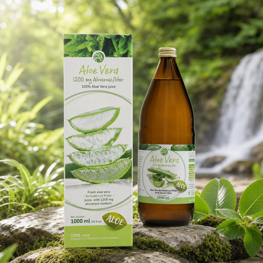 Mannavita Aloe vera 100% pure pressed juice • 1000 ml