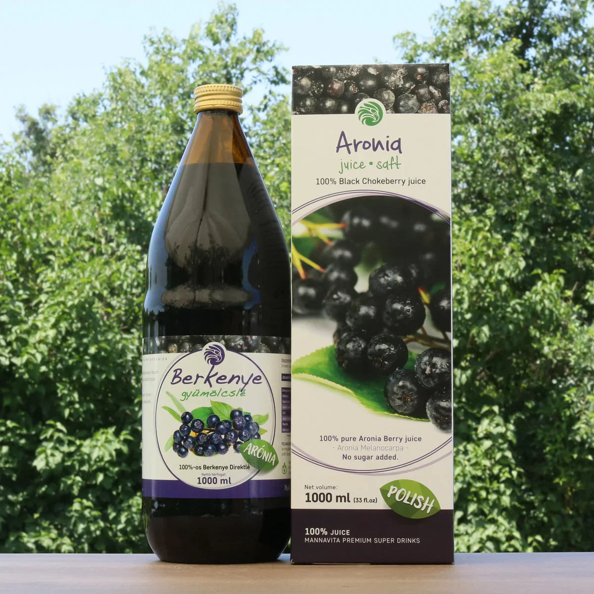 Mannavita Aronia berry 100% pure pressed juice • 1000 ml - Mannavita