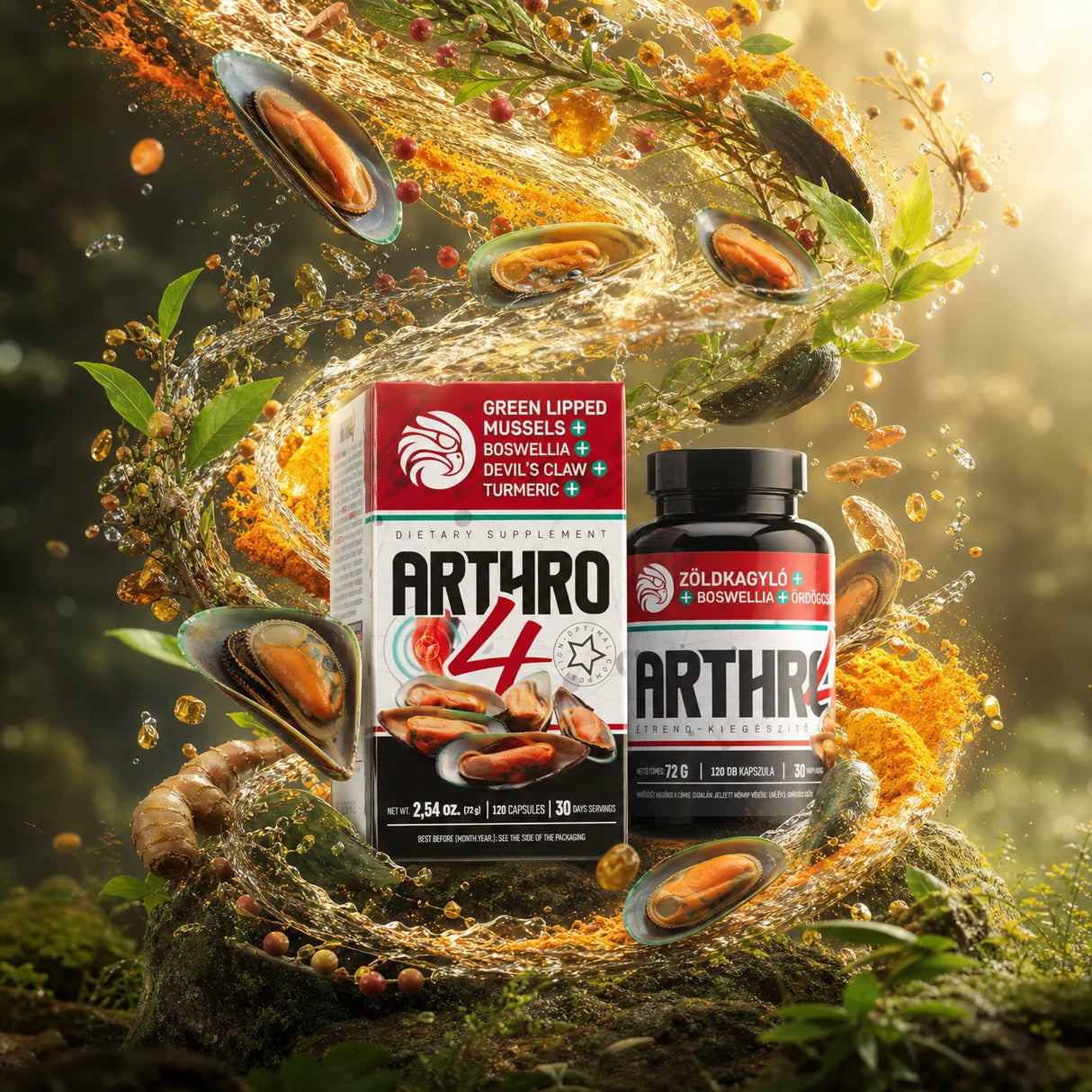 ARTHRO4 • Joint + cartilage complex • with Green-lipped mussel • 120 capsules