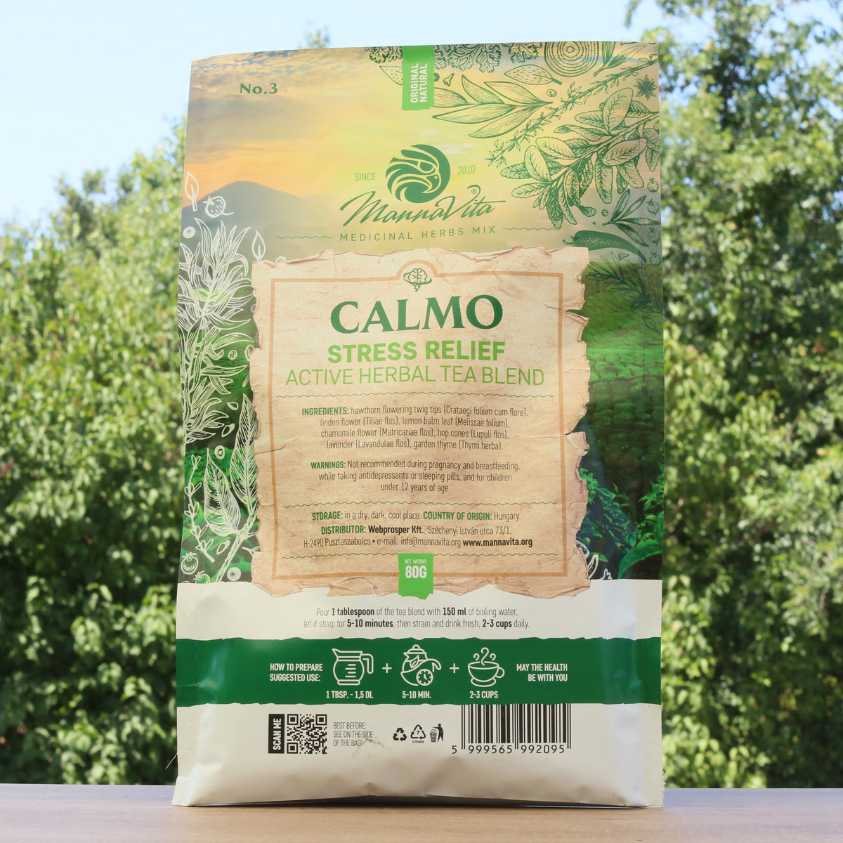 CALMO Stress-relief active herbal tea blend • 80g