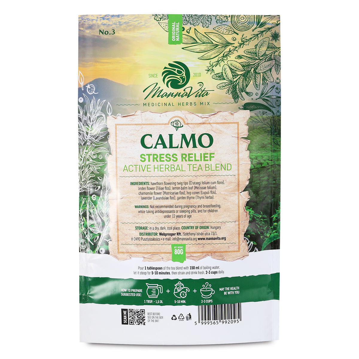 CALMO Stress-relief active herbal tea blend • 80g