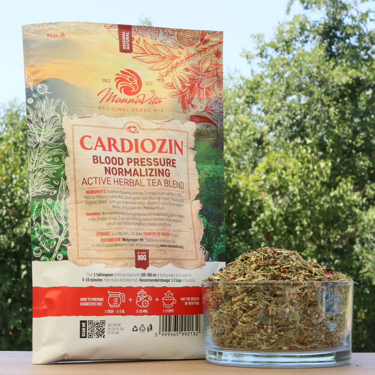 CARDIOZIN Blood Pressure normalizing active herbal tea blend • 80g