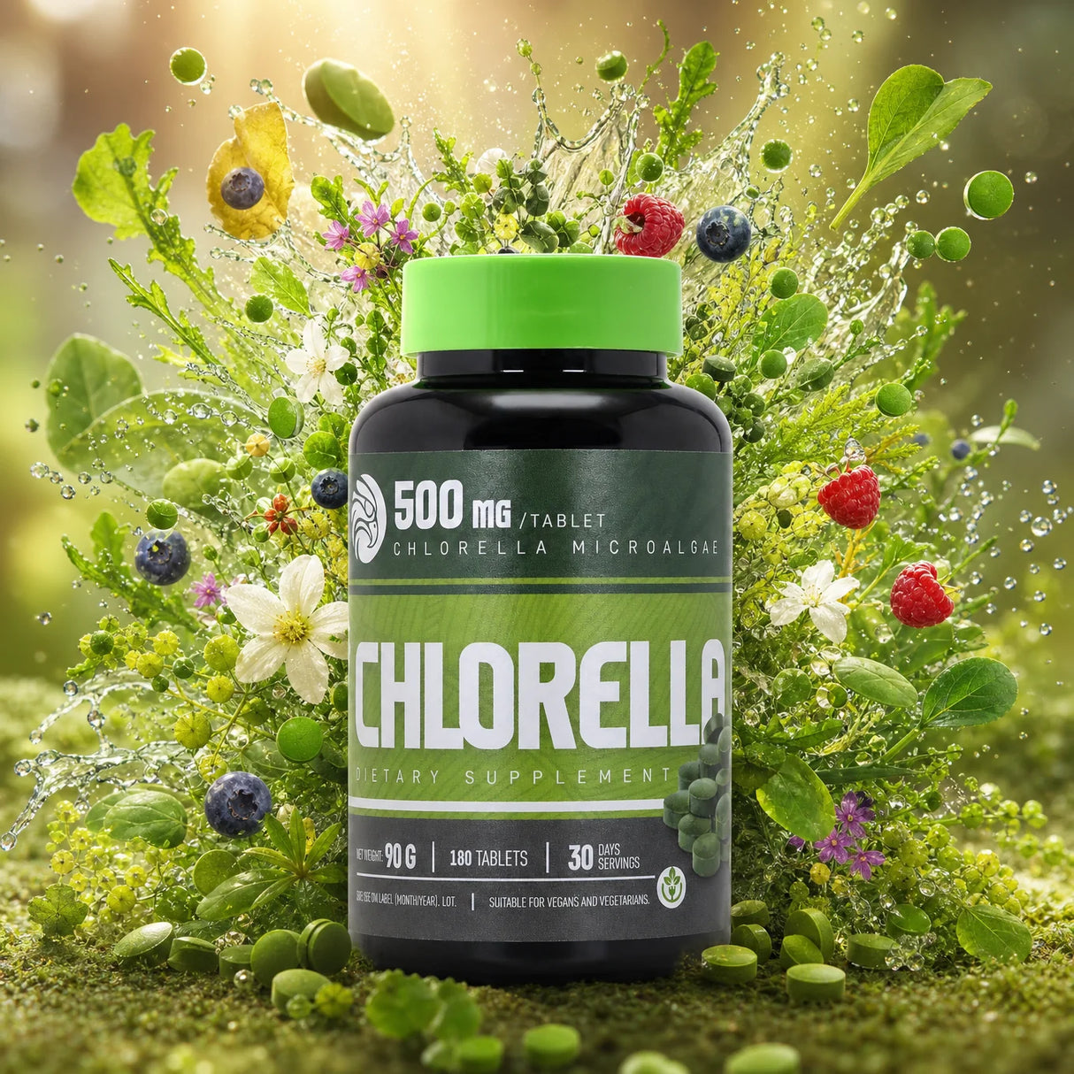 Mannavita Chlorella 500 mg tablets • 180 pcs.