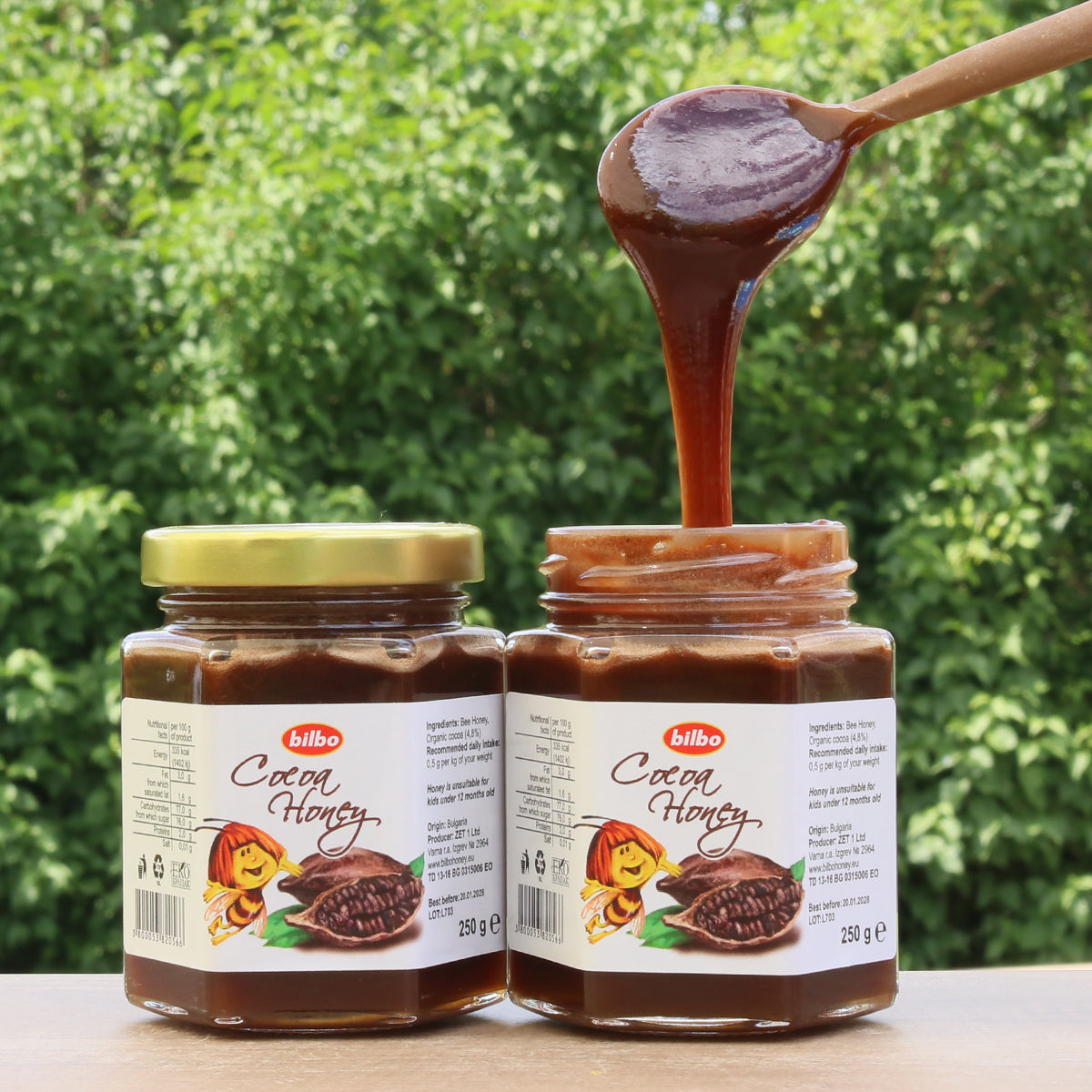 Bilbo raw Cocoa honey • 250 g