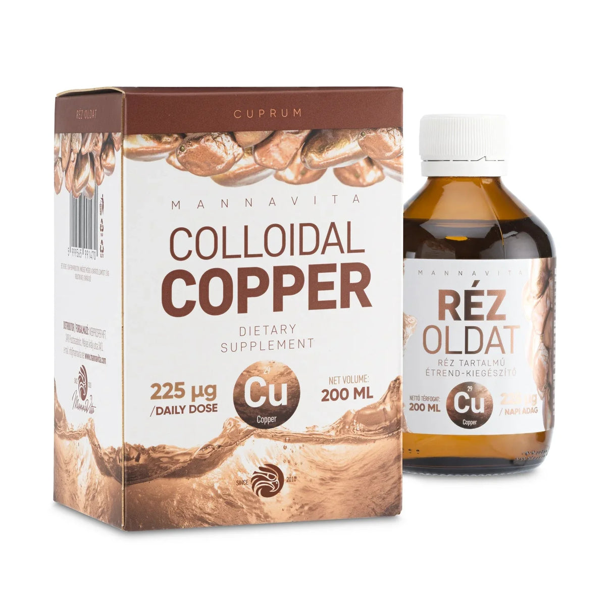 Mannavita Colloidal Copper 225µg / daily dose • 200 ml - Mannavita