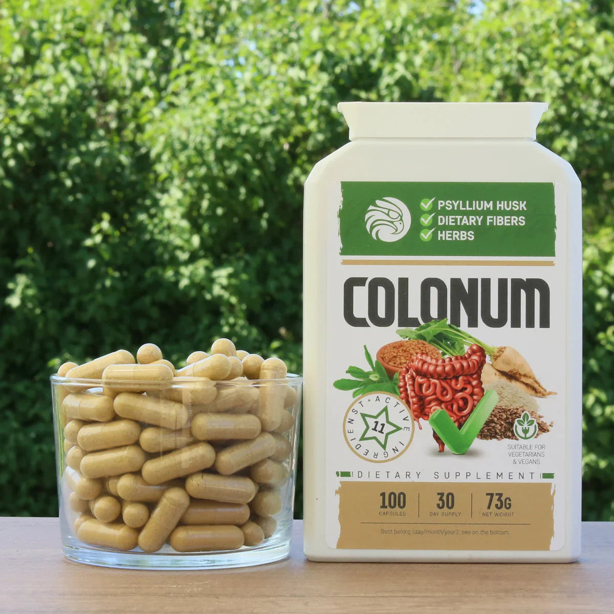 COLONUM colon cleansing & gut restore capsules • 100 capsules - Mannavita