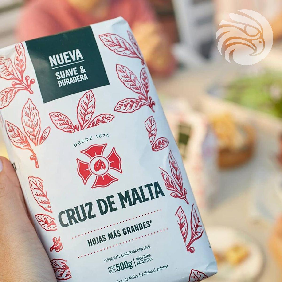 Cruz de Malta yerba mate • Elaborada con palo • 500 g