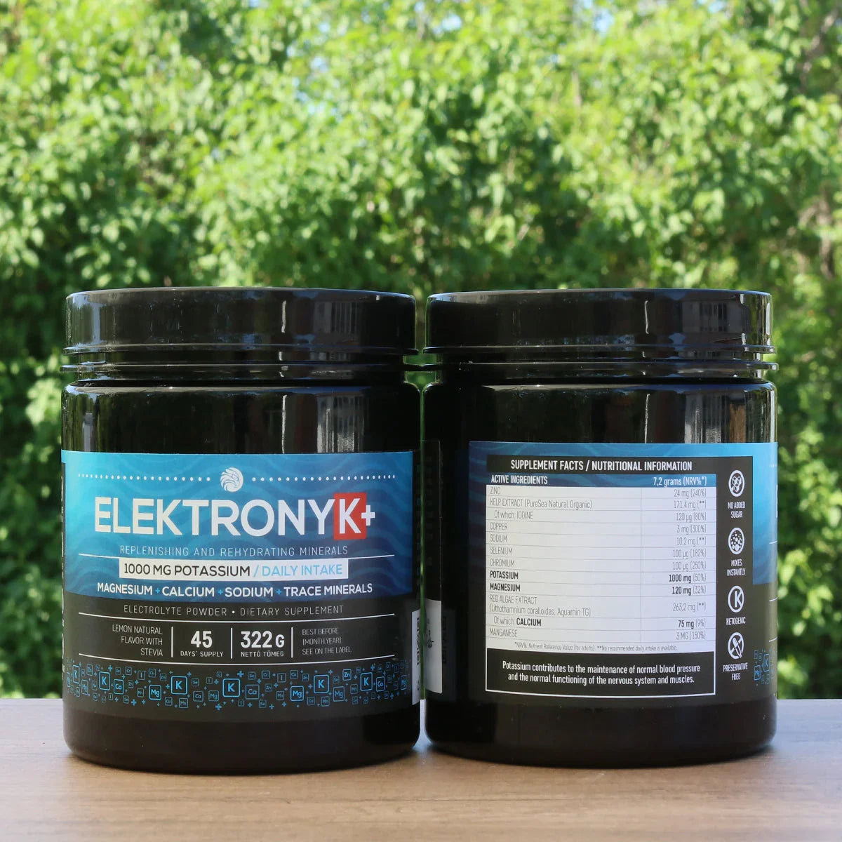 ElektronyK+ electrolyte powder with 1000 mg potassium • 322g - Mannavita