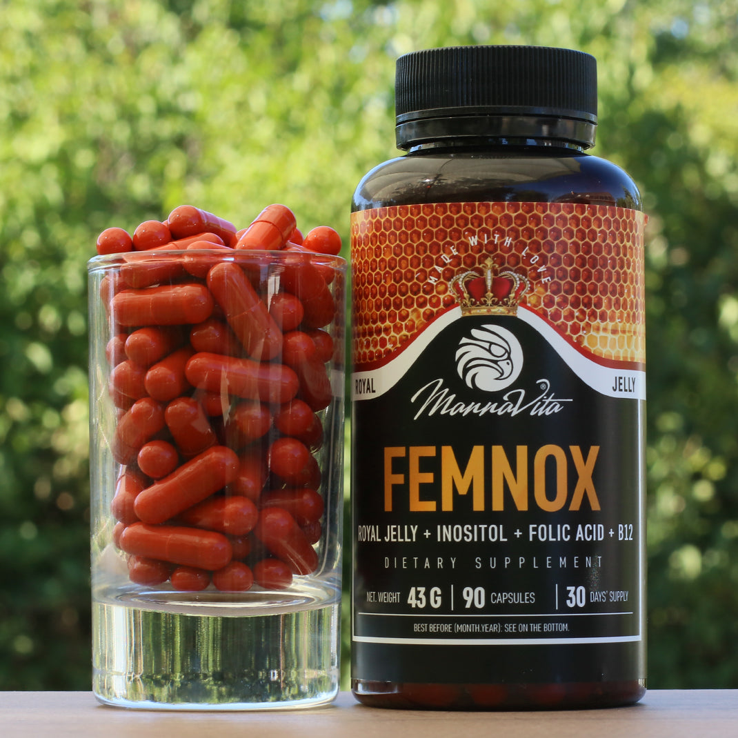 FEMNOX Royal Jelly + Inositol + Folic Acid + B12 complex • 90 capsules