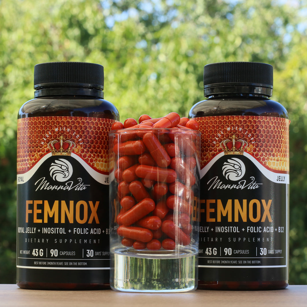 FEMNOX Royal Jelly + Inositol + Folic Acid + B12 complex • 90 capsules