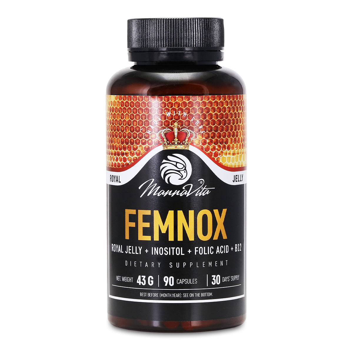 FEMNOX Royal Jelly + Inositol + Folic Acid + B12 complex • 90 capsules