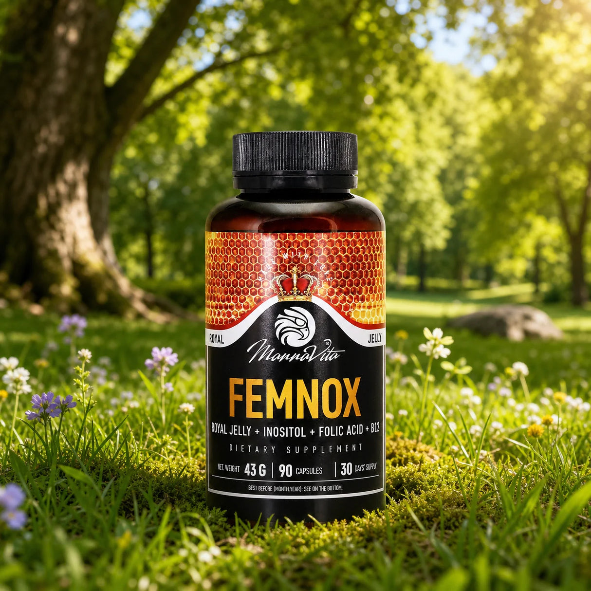 FEMNOX Royal Jelly + Inositol + Folic Acid + B12 complex • 90 capsules