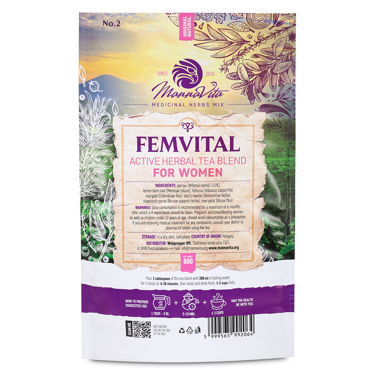 FEMVITAL active herbal tea blend for Women • 80g