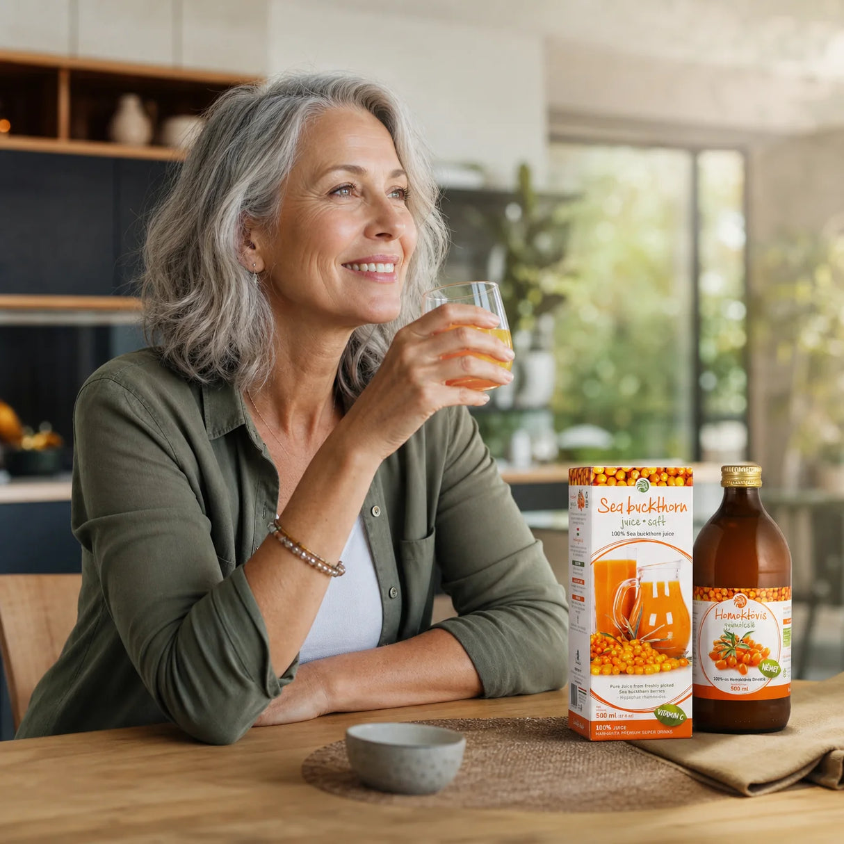 Mannavita Sea buckthorn 100% pure pressed juice • 500 ml