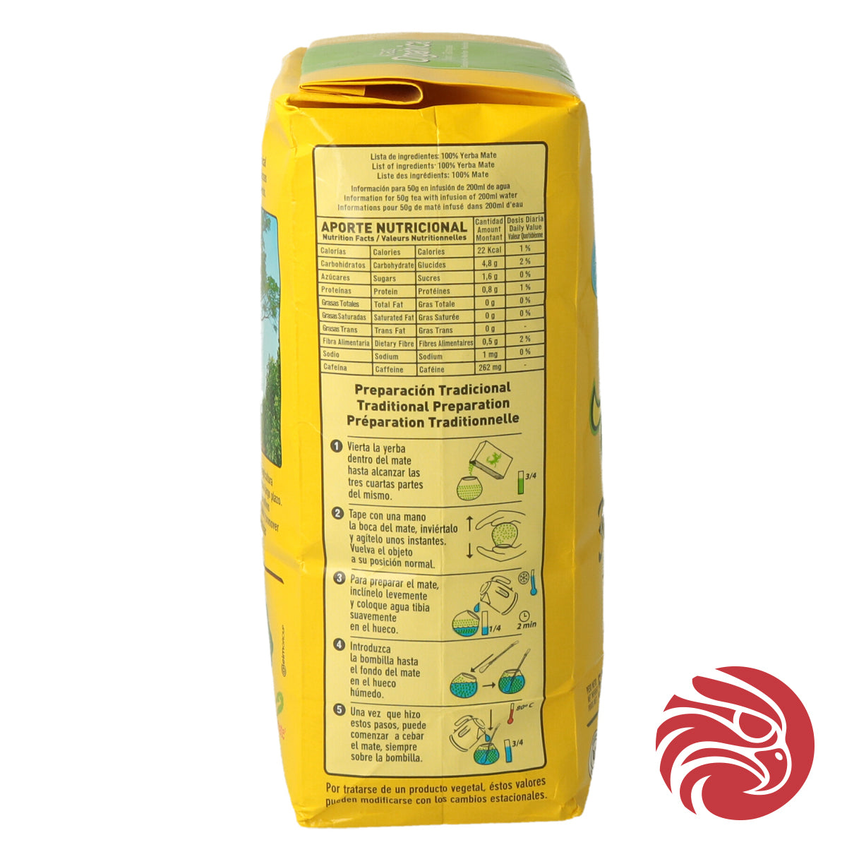 Kraus yerba mate tea • Elaborada, Con palo • 500 g