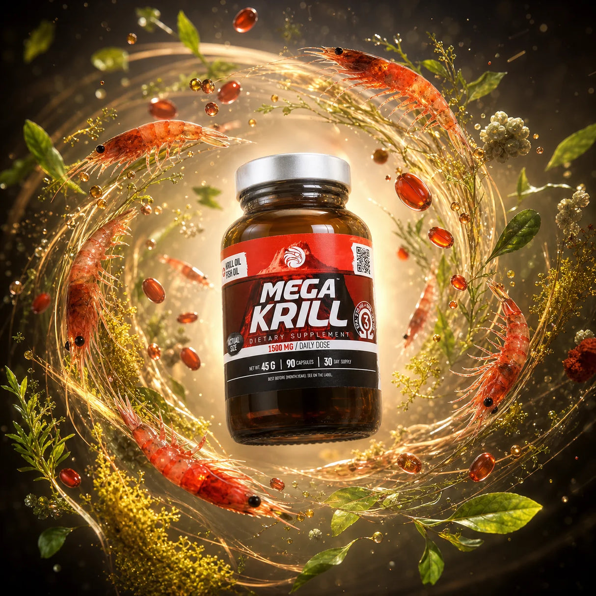 MegaKRILL 1500 mg krill oil + fish oil • 90 capsules
