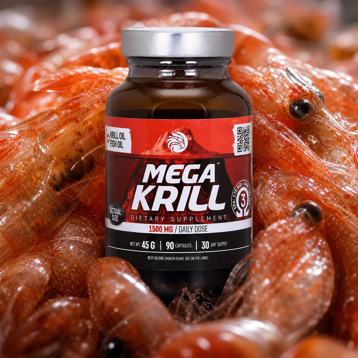 MegaKRILL 1500 mg krill oil + fish oil • 90 capsules