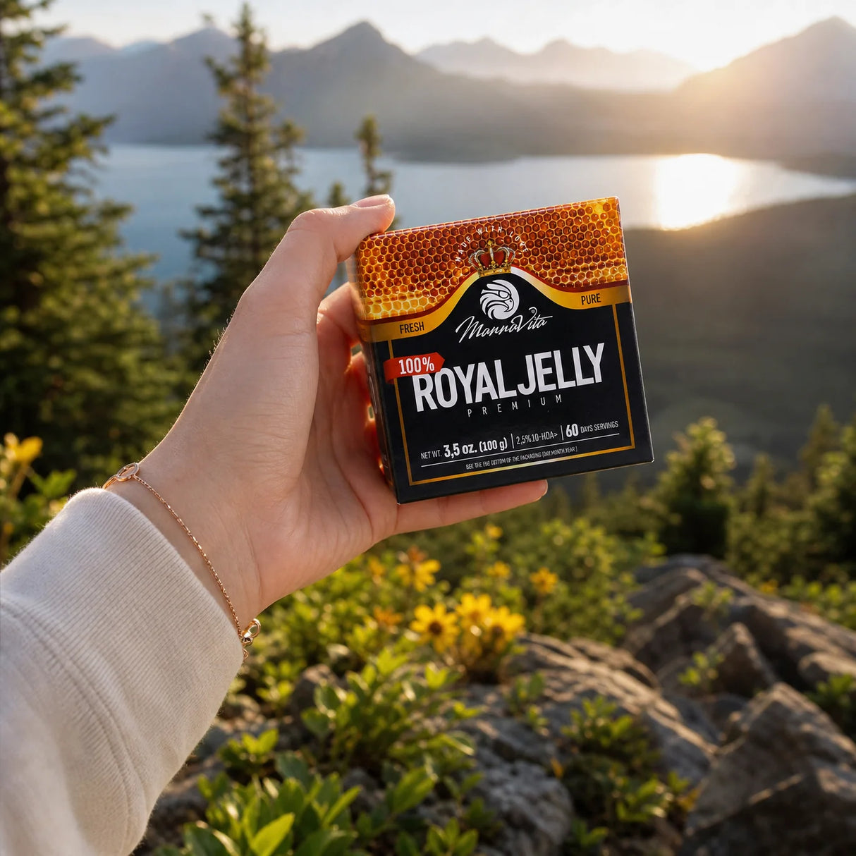 Mannavita Premium Royal jelly • 2.5% 10-HDA • 100g