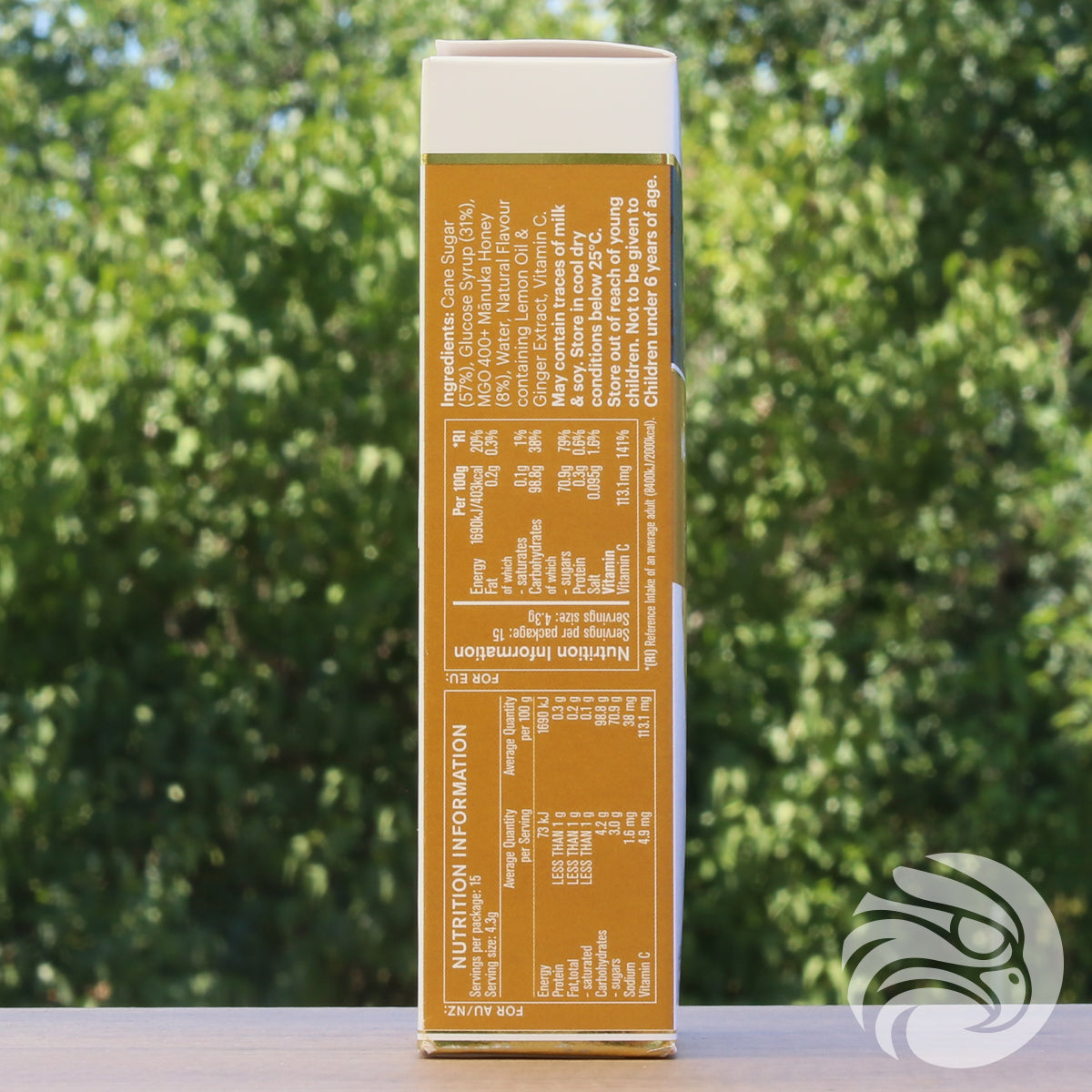 Manuka honey Lozenges with Natural Ginger & Lemon • 15 pcs.