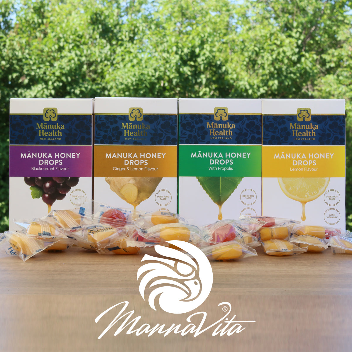 Manuka honey Lozenges with Blackcurrant • 15 pcs.