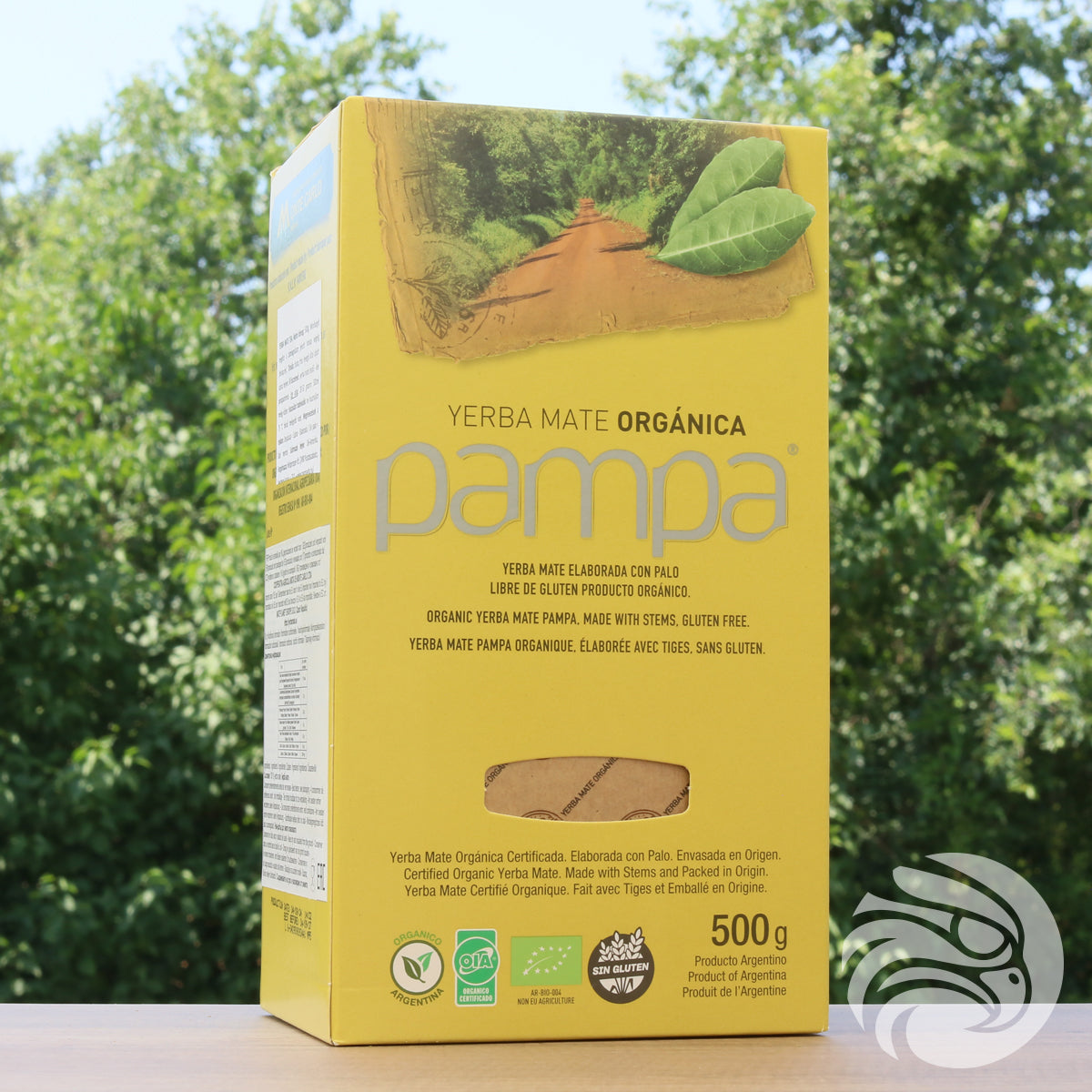 Pampa Organic yerba mate tea • Elaborada con palo • 500 g