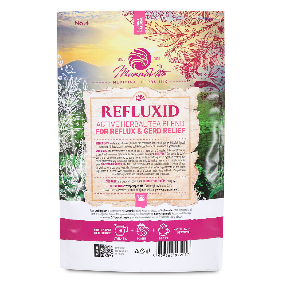 REFLUXID active herbal tea blend for Reflux & Gerd relief • 80g