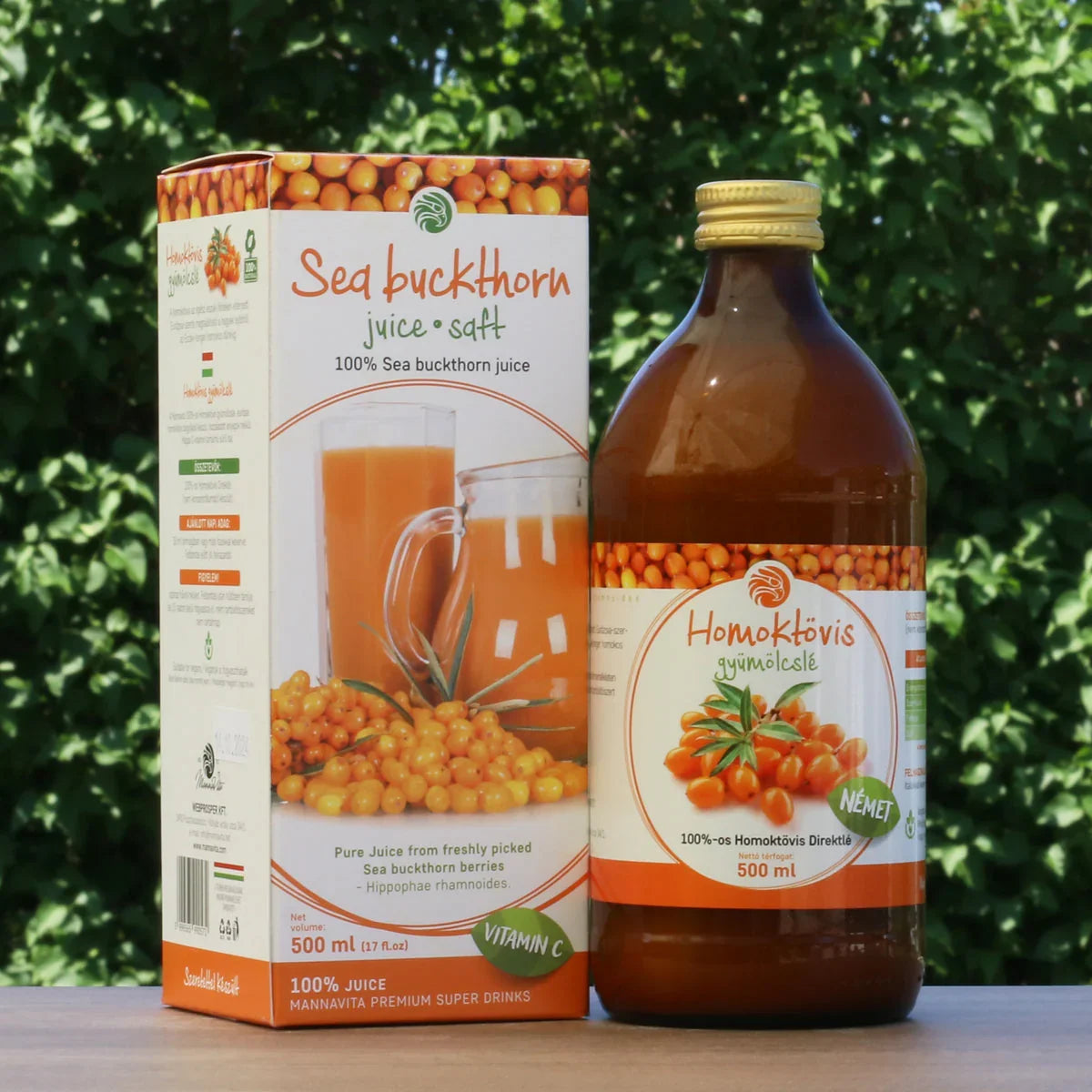 Mannavita Sea buckthorn 100% pure pressed juice • 500 ml - Mannavita