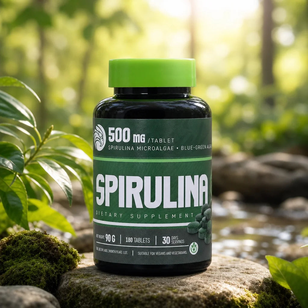Mannavita Spirulina 500 mg tablets • 180 pcs.