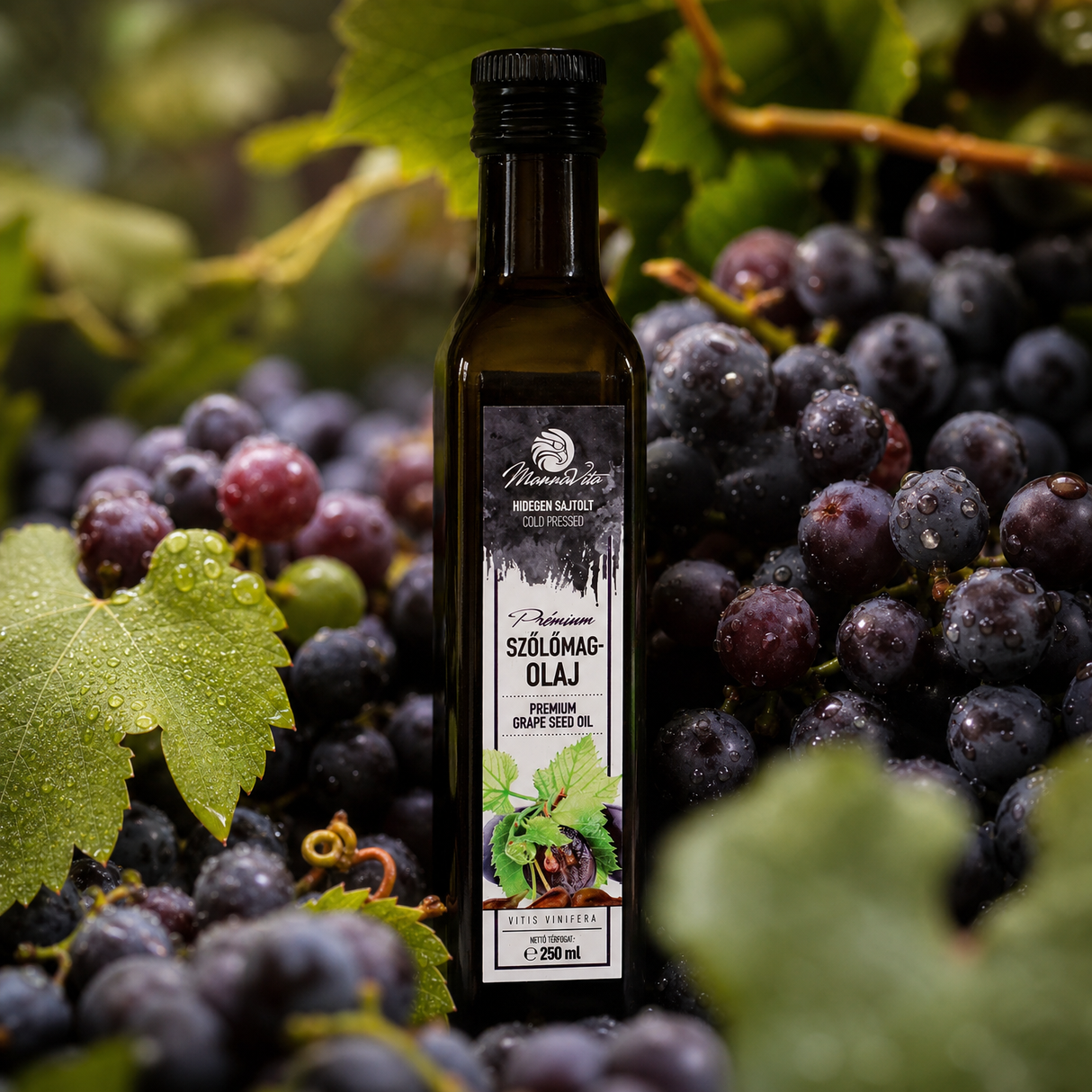 Mannavita Hungarian cold-pressed Grapeseed oil • 250 ml