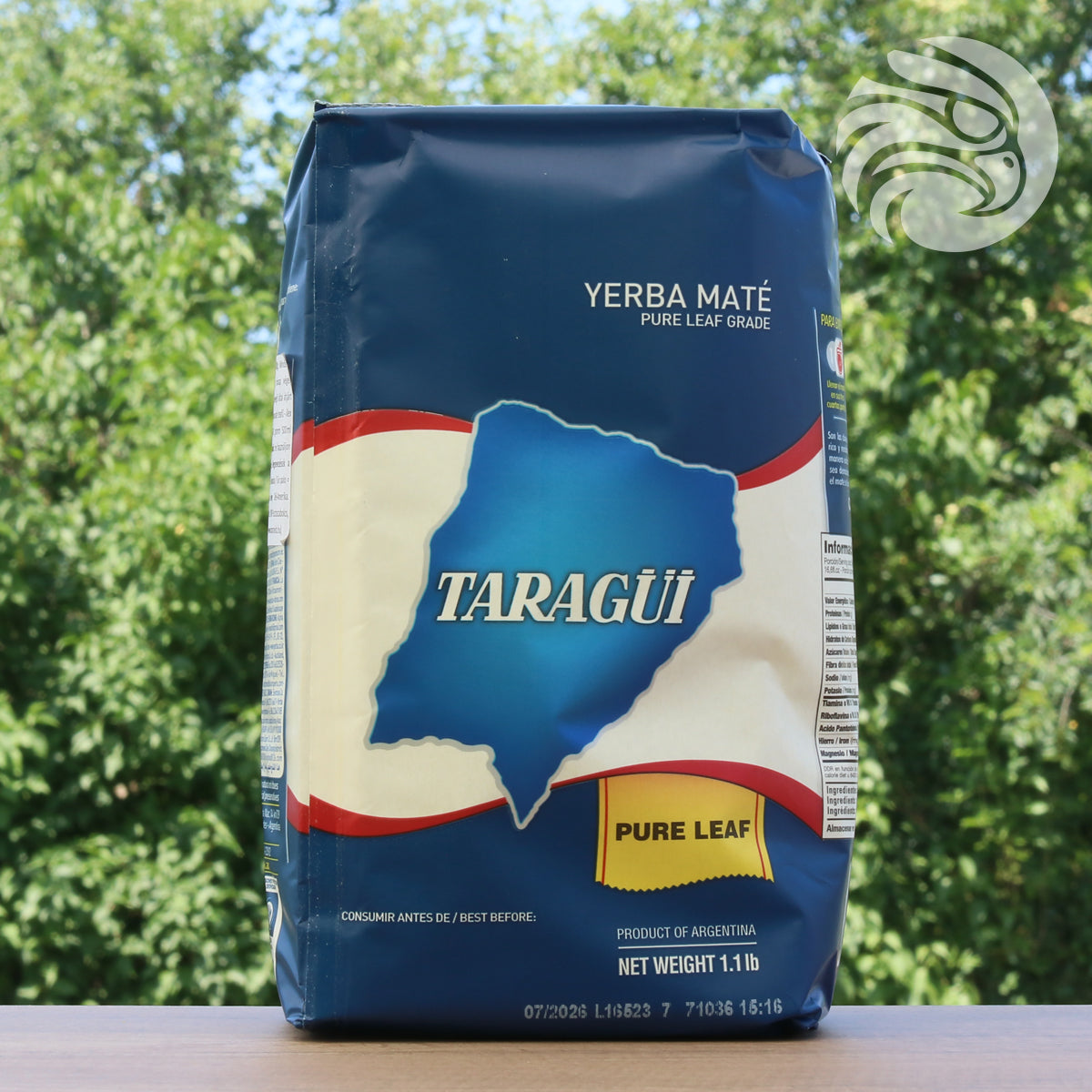 Taragüi yerba mate tea • Pure leaf - Sin palo • 500 g