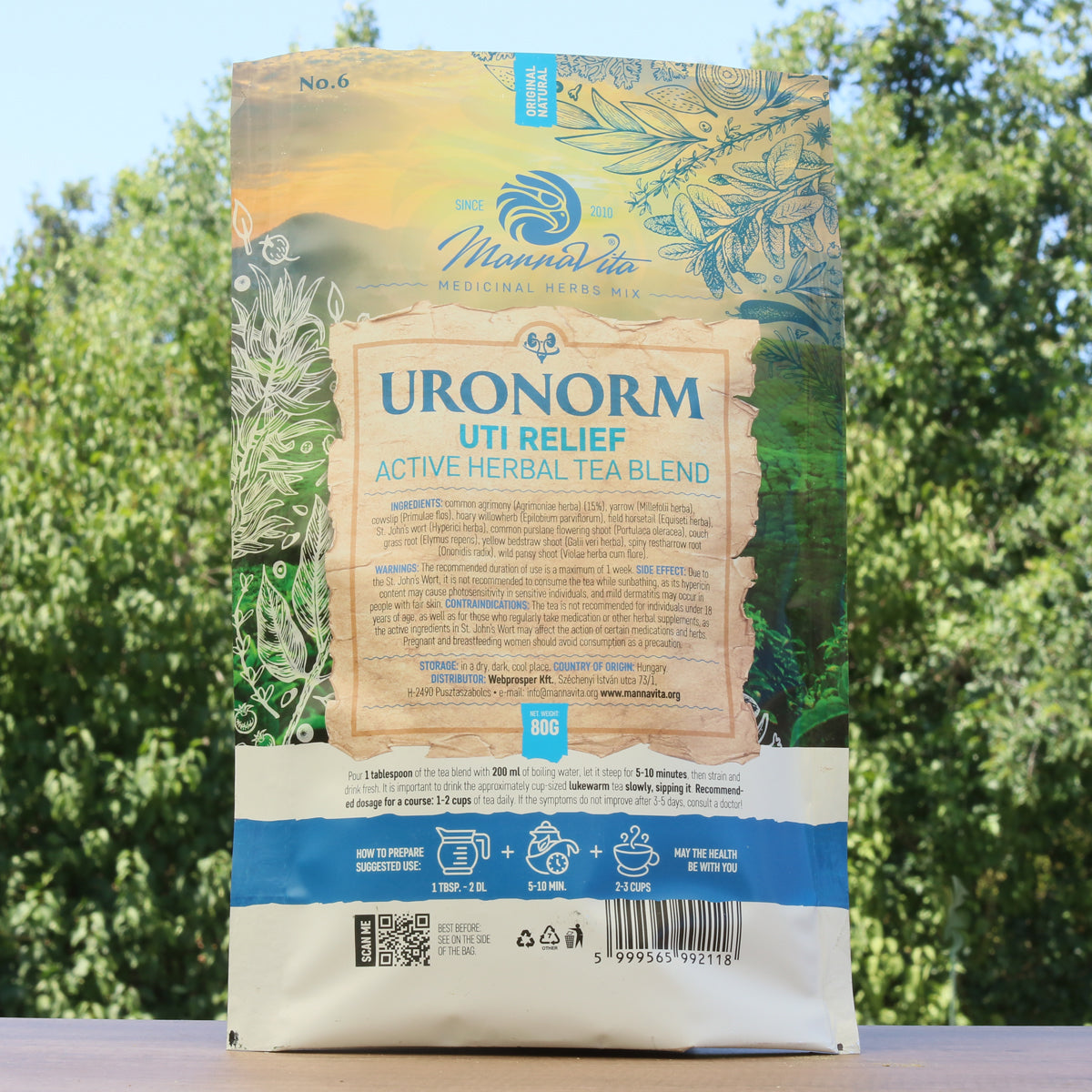 URONORM UTI relief active herbal tea blend • 80g