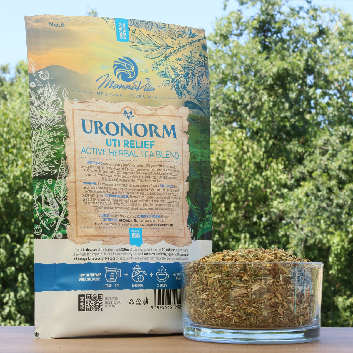 URONORM UTI relief active herbal tea blend • 80g