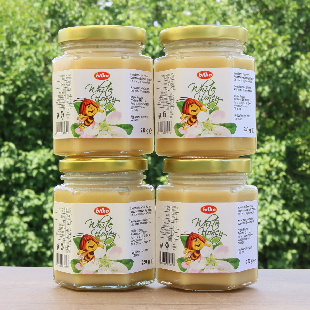 Bilbo raw White honey • 230 g