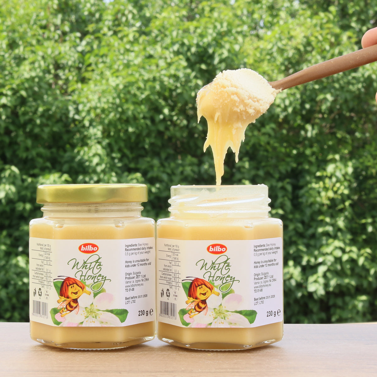 Bilbo raw White honey • 230 g