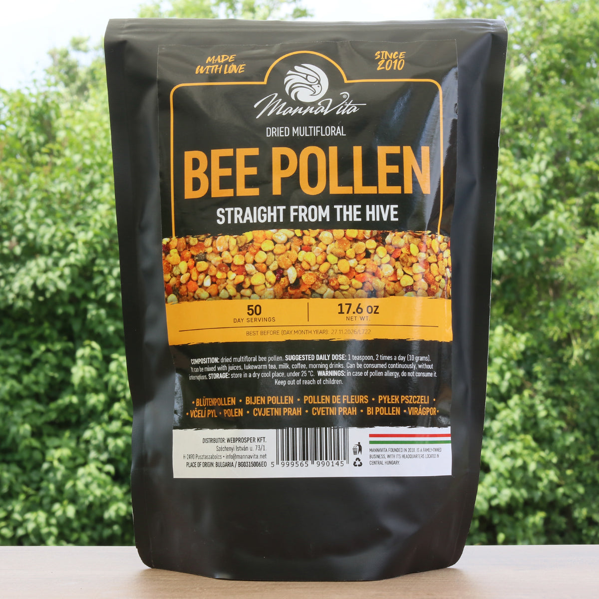 Mannavita dried Multifloral Bee pollen • 500 g