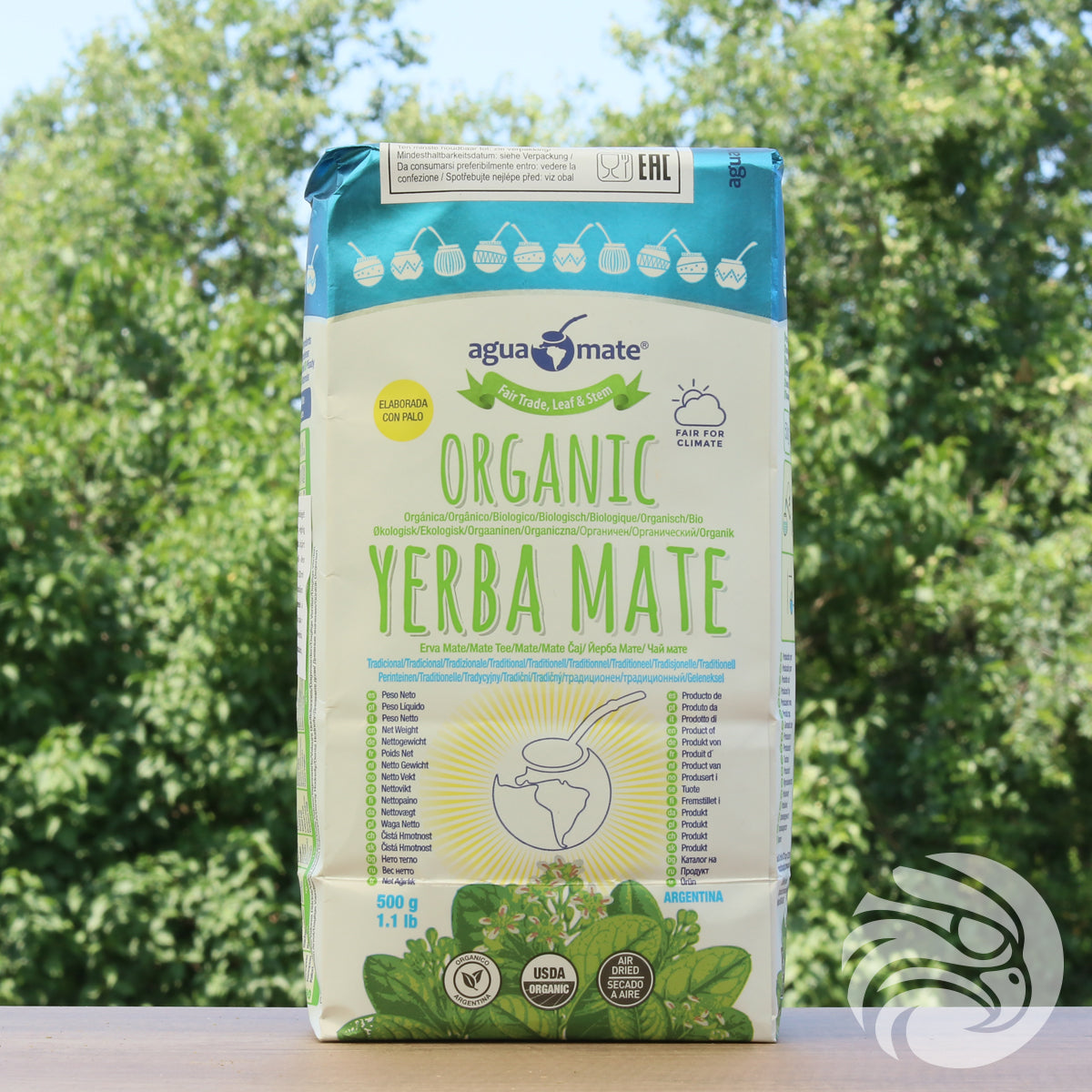 Aguamate Organic yerba mate • Elaborada con palo • 500 g