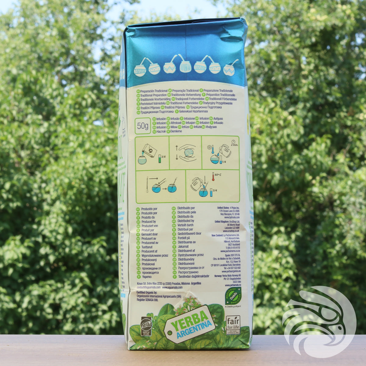 Aguamate Organic yerba mate • Elaborada con palo • 500 g