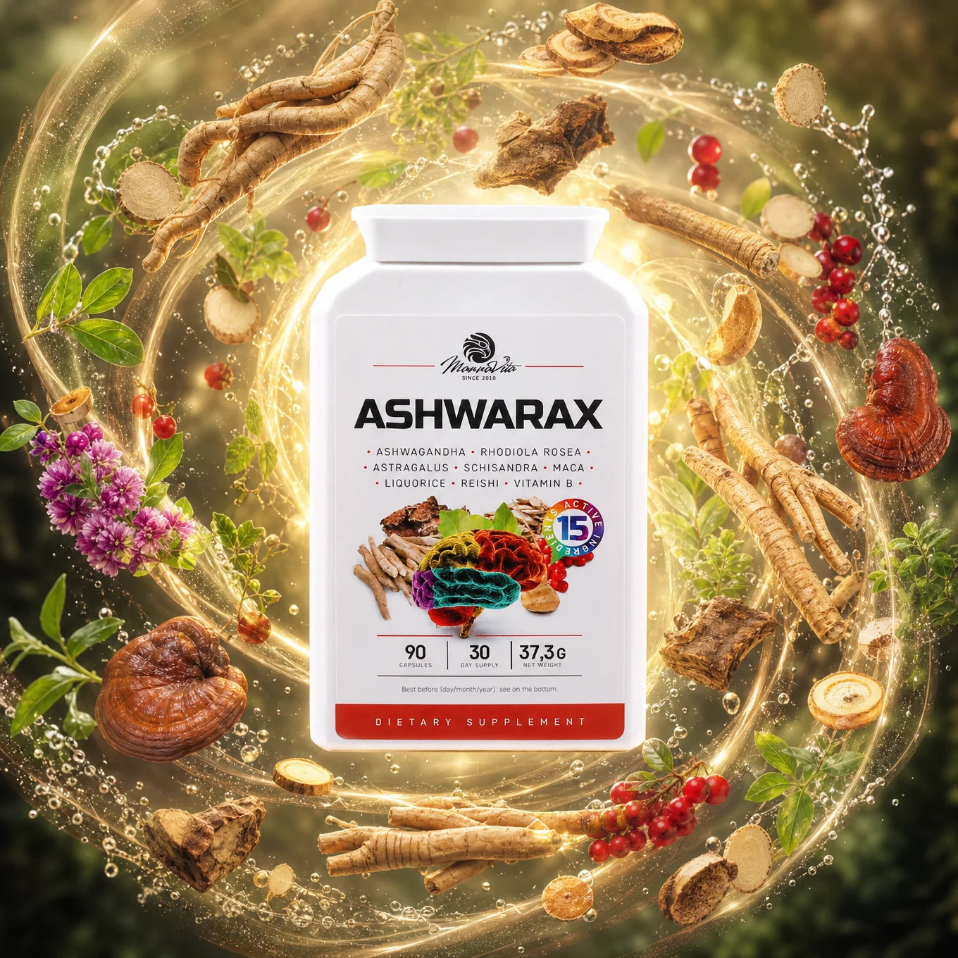Ashwarax for anxiety, panic & insomnia relief • 90 capsules