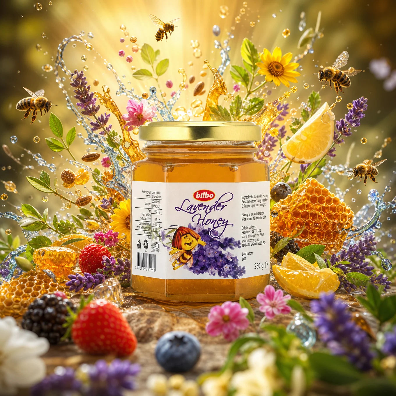 Bilbo raw Linden honey • 250 g