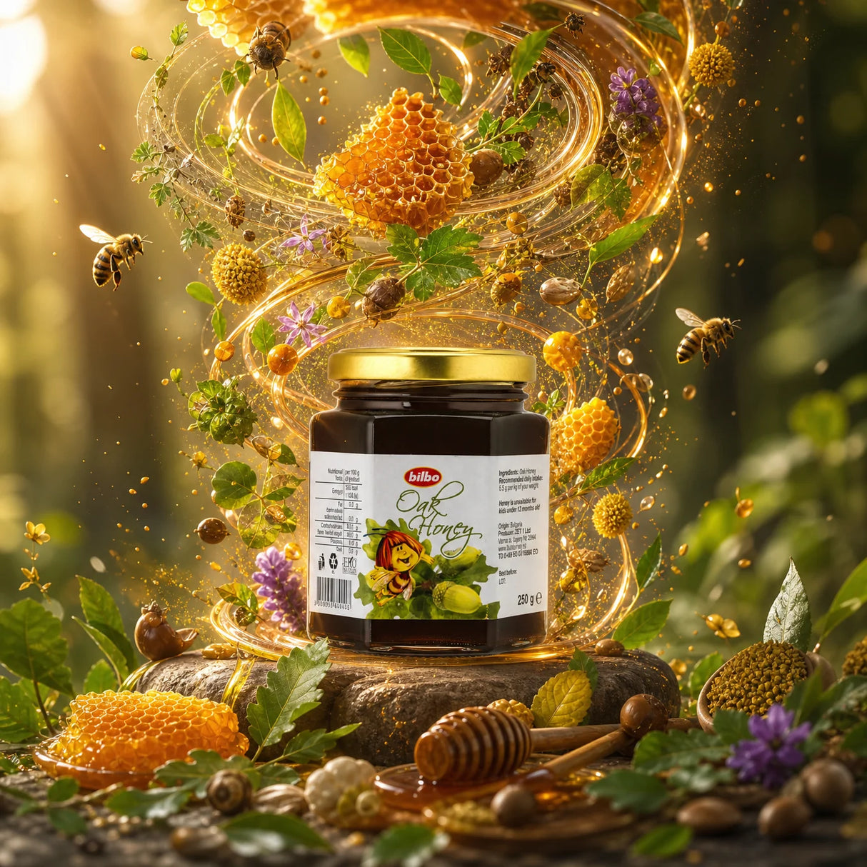 Bilbo raw Linden honey • 250 g