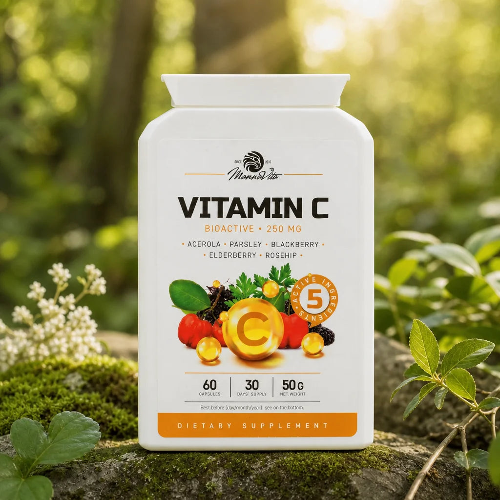 Mannavita Vitamin C complex • 250 mg bioactive • 60 capsules