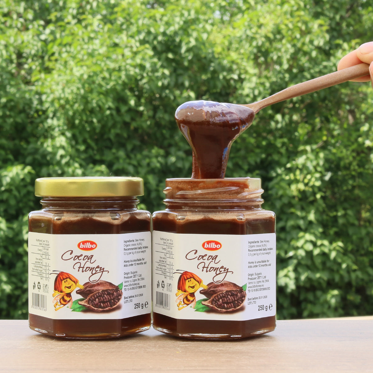Bilbo raw Cocoa honey • 250 g