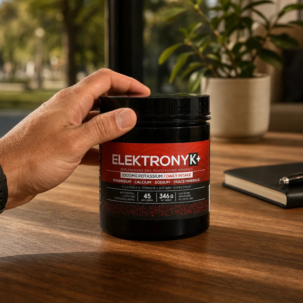 ElektronyK+ electrolyte powder • 1000 mg potassium with Glycine • SWEET, 402g