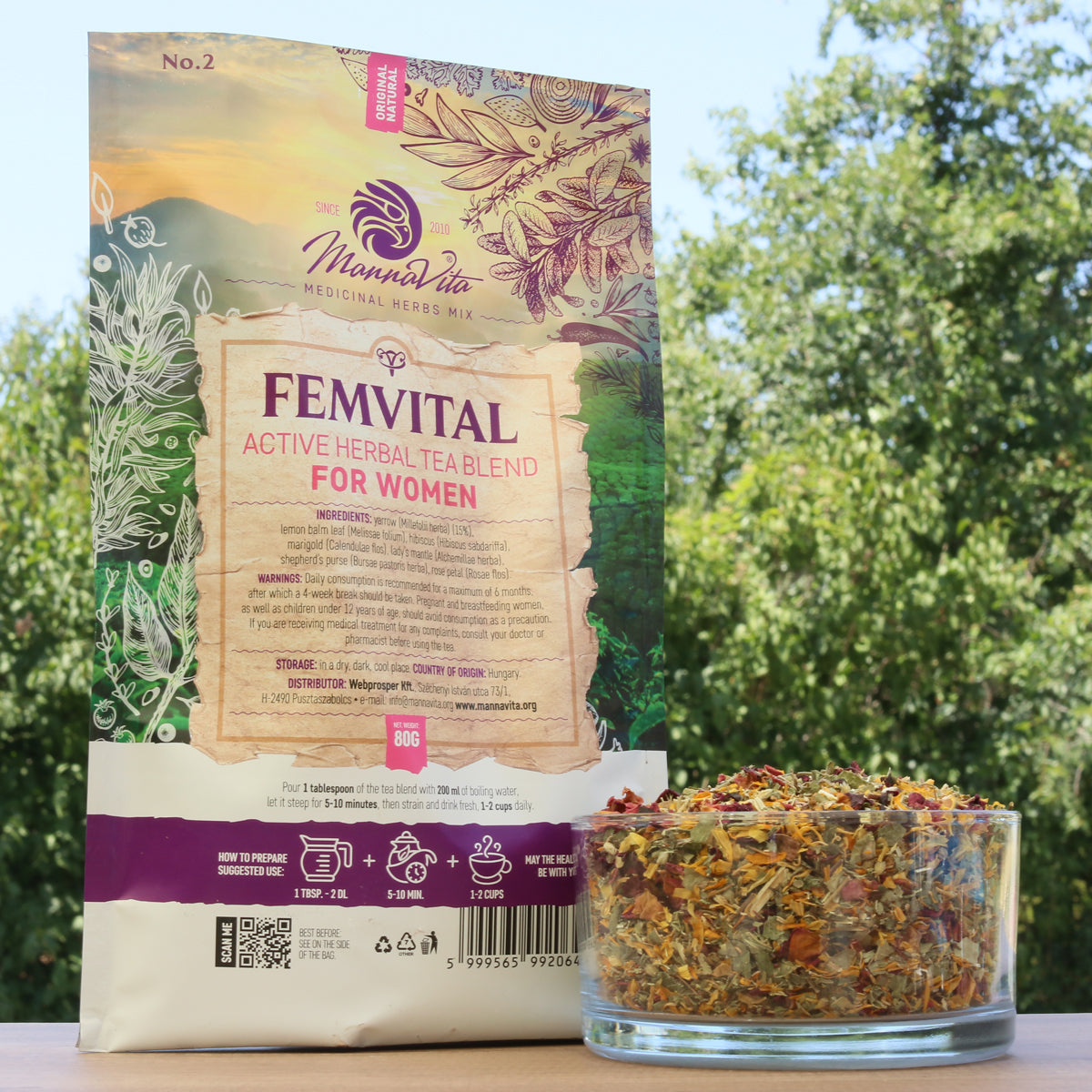 FEMVITAL active herbal tea blend for Women • 80g