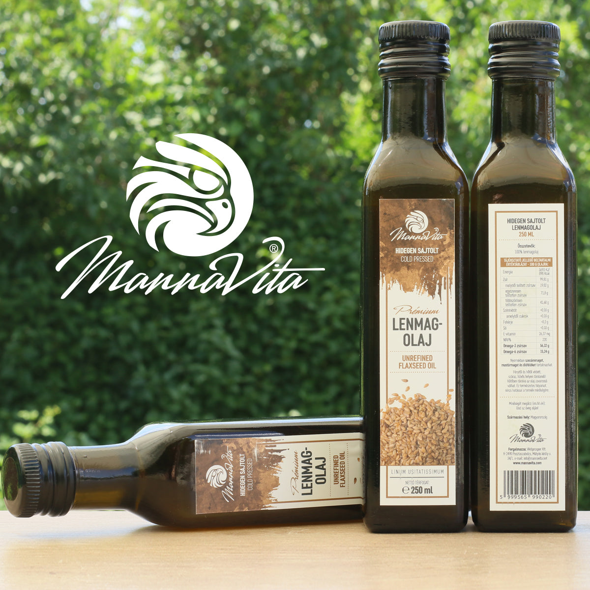 Mannavita Hungarian cold-pressed Flaxseed oil • 250 ml