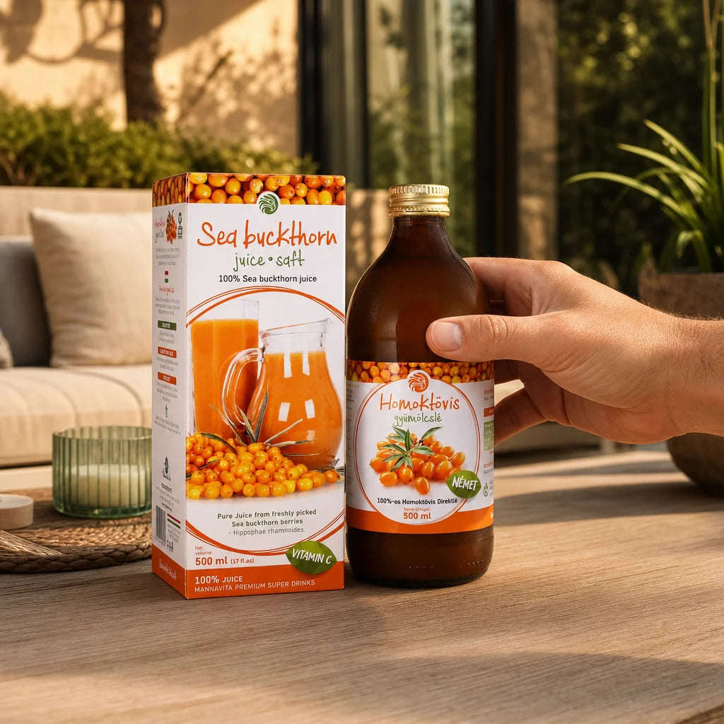 Mannavita Sea buckthorn 100% pure pressed juice • 500 ml
